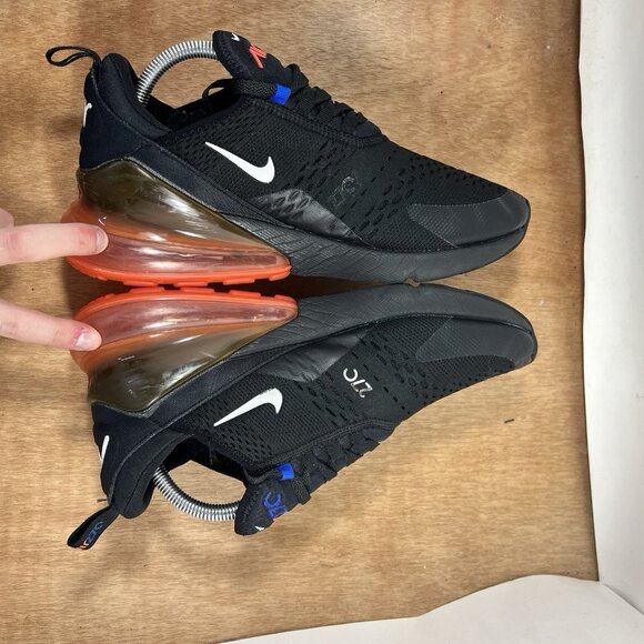 Nike Air Max 270 Men Size 9.5 Black Bright Crimson 2021 Shoes - Picture 7 of 11
